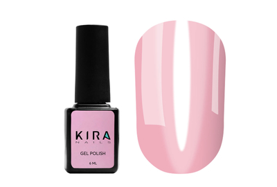 Gel polish Kira Nails Vitrage No. V16 transparent pink stained glass, 6 ml
