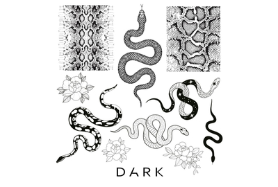 Пластина для стемпинга DARK, змея