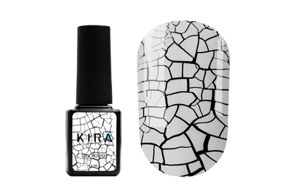Gel polish Kira Nails Crack Effect White white, 6 ml