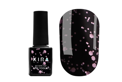 Топ для гель-лака Kira Nails No Wipe Top Pink Yogurt, 6 мл