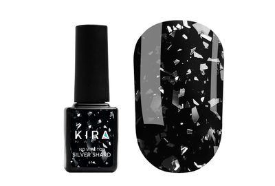 Топ для гель-лака Kira Nails No Wipe Top Silver Shard, 6 мл