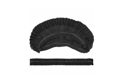 Cap on a double rubber band, pack of 100 black