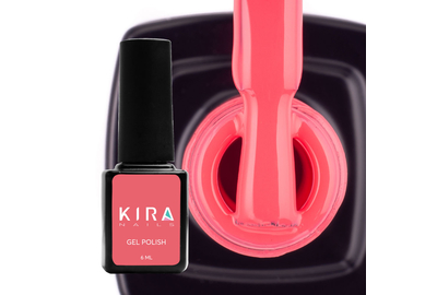Гель-лак Kira Nails №097 дуже яскравий рожевий неоновий емаль, 6 мл