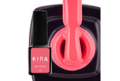 Гель-лак Kira Nails №098 кораловий неоновий емаль, 6 мл