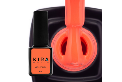 Gel polish Kira Nails #107 carrot neon enamel, 6 ml
