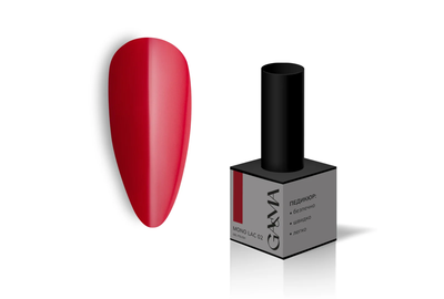 Гель-лак однофазный Gemely Mono Lac №002, красный, 6 мл