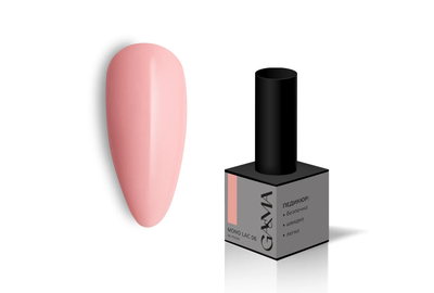 Single-phase gel polish GaMa Mono Lac No. 006, soft peach, 6 ml