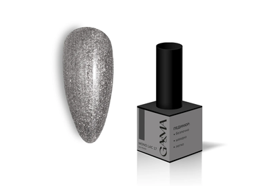 Гель-лак однофазный Gemely Mono Lac №017, графитовый с микроблеском, 6 мл