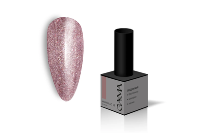 Гель-лак однофазный Gemely Mono Lac №015, капучино с блестками, 6 мл