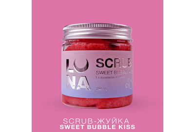 LUNA Scrub for hands and feet Sweet Bubble Kiss, chewing gum, 200 g