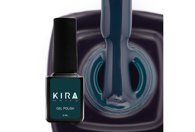 Гель-лак Kira Nails №128 темно-зеленый эмаль, 6 мл