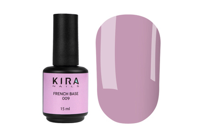 База Kira Nails French Base №009 бдительно-розовый, 15 мл
