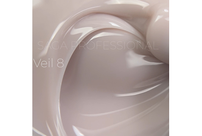 Гель для ногтей Saga Builder gel Veil №08, бежево-розовый, 30 мл