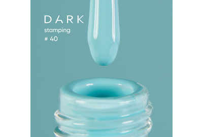 Лак для стемпинга DARK №40 тиффани, с липким слоем, 10 мл