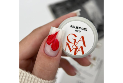 Паста GaMa Relief Gel Red, красный, 5 г