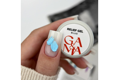 Паста GaMa Relief Gel Blue, голубой, 5 г