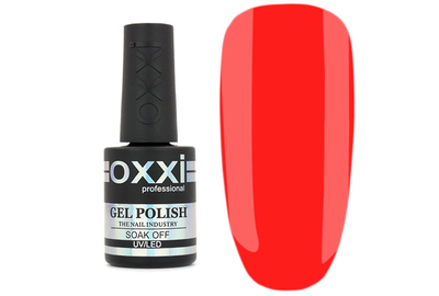 Гель-лак Oxxi №164 яркий красно-оранжевый неон, 10 мл.