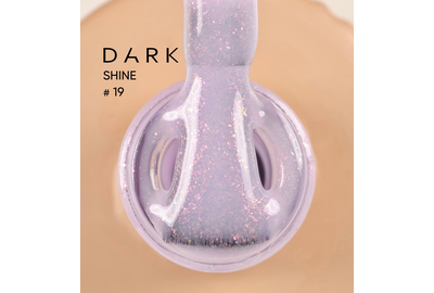 DARK PRO base Shine nail base №19, lavender with pink shimmer, 15 ml