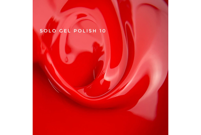 Гель-лак однофазный TOUCH Solo gel Polish №10, красный насыщенный, 9 мл