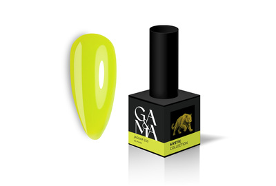 GaMa Mystic Gel Nail Polish No. 210 Jaguare Stained Glass Yellow, 10 ml