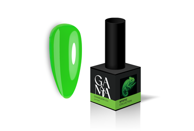 GaMa Mystic Gel Nail Polish No. 211 Chameleon Stained Glass Green, 10 ml