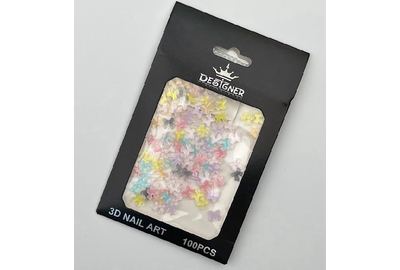 Декор для ногтей Бантики мини, цветные, 100 шт