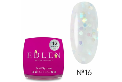 Liquid acrylic gel Edlen Water Acrygel Glitter No. 16, 15 ml