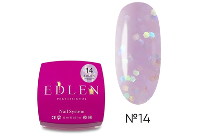 Liquid acrylic gel Edlen Water Acrygel Glitter No. 14, 15 ml