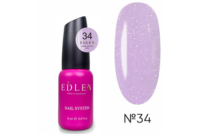 Жидкий акрил-гель Edlen Water Acrygel Opal №34, с кистью, 9 мл, Цвет: Фиолетовый