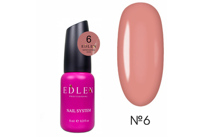 Жидкий акрил-гель Edlen Water Acrygel Nude №06 с кистью, 9 мл, Цвет: Нюдовый