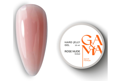 Гель-желе GaMa Hard Jelly gel Rose nude, розовый нюд, 15 мл