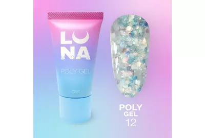 Полигель для наращивания Luna Poly Gel №12 в тюбике, 30 мл