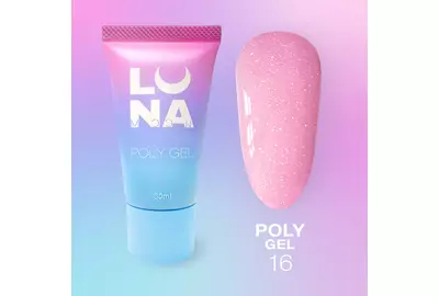 Полигель для наращивания Luna Poly Gel №16 в тюбике, 30 мл