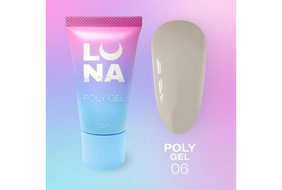 Полигель для наращивания Luna Poly Gel №06 в тюбике, 30 мл