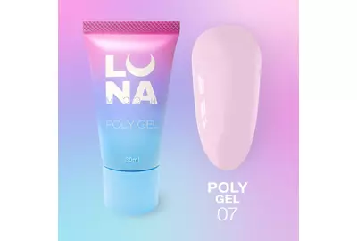 Полигель для наращивания Luna Poly Gel №07 в тюбике, 30 мл