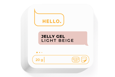 Гель-желе для ногтей HEYLOVE Jelly gel Light Beige, светлый беж, 20 г