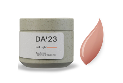Гель для ногтей DA_23 Light Gel Peach rose, персиковая роза, 15 мл