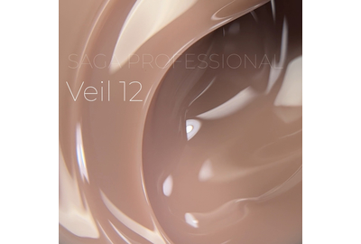 Гель для ногтей Saga Builder gel Veil №12, бежево-карамельный, 15 мл