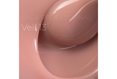 Гель для ногтей Saga Builder gel Veil №13, кремово-розовый, 15 мл