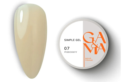 Гель GaMa Simple gel №07, песочный, 15 мл