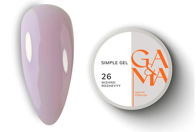 Гель GaMa Simple gel №26, нежно-розовый, 30 мл