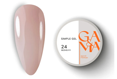 Гель GaMa Simple gel №24, бежевый, 50 мл