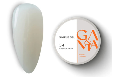 Гель GaMa Simple gel №34 Vyshukanyy, молочно-бежевый, 15 мл, Цвет: Бежевый