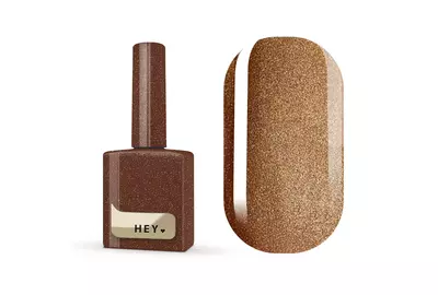 Гель-лак для ногтей HEYLOVE gel Polish Lurex, кошачий глаз, коричневый, 15 мл