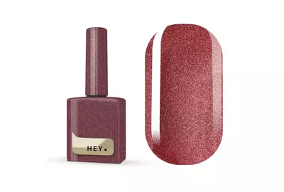 Гель-лак для ногтей HEYLOVE gel Polish Velour, кошачий глаз, вишневый, 15 мл