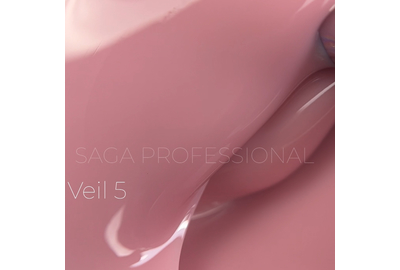Гель для ногтей Saga Builder gel Veil №05, коралловый, 15 мл