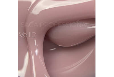 Гель для ногтей Saga Builder gel Veil №02, пыльно-розовый, 15 мл