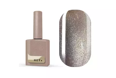Гель-лак для ногтей HEYLOVE gel Polish Charm, кошачий глаз, бронзовый, 15 мл