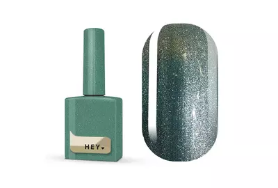 Гель-лак для ногтей HEYLOVE gel Polish Elixir, кошачий глаз, зеленый, 15 мл