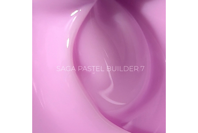 Гель для ногтей Saga Builder Pastel Color №07, холодный розовый, 15 мл